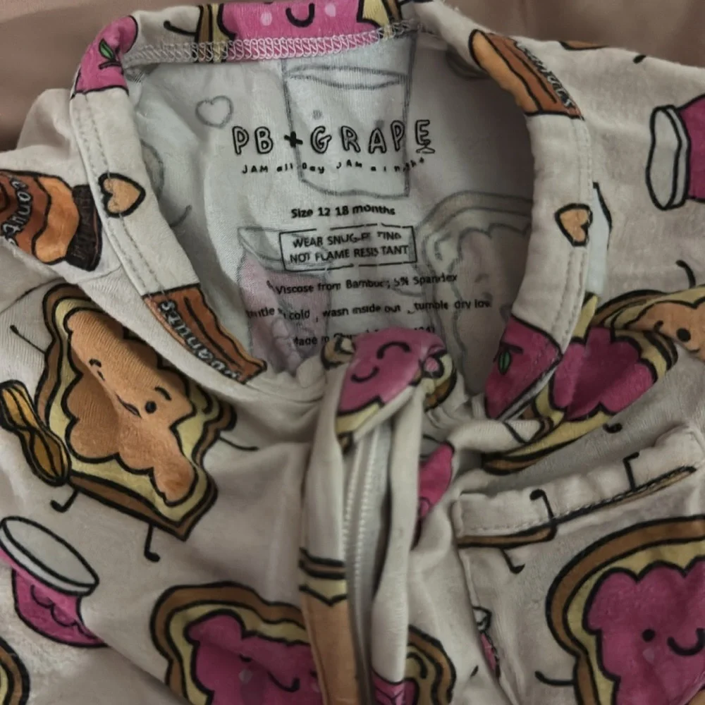 PB+GRAPE| ‘Peanut Butter Jelly’ Bamboo Footie Pajamas